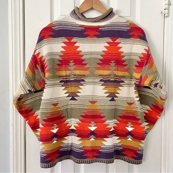Delia McKain Petites Vintage Southwestern Knit Long Sleeve Sweater Women’s Small - Picture 5 of 11